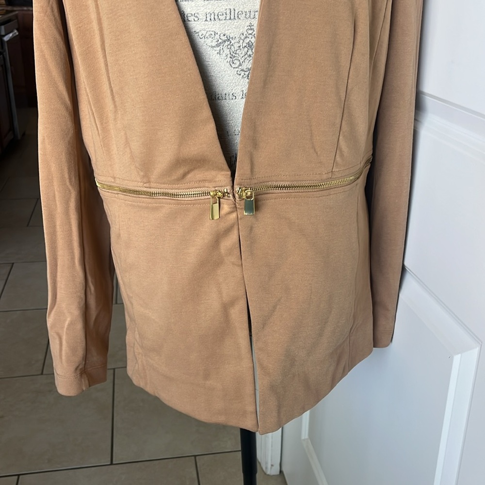 Nwt Grace Elements Tan, Single Breasted, Blazer, … - image 2
